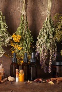 Deeply Rooted Wellness + Yoga creates custom essential oil blends and herbal teas to promote wellness